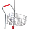 Cart d'achat de petits pieds avec siège et drapeau de poupée