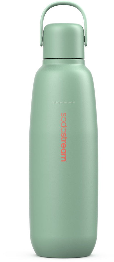 Bouteille d'eau gazeuse Sodastream 0,9 l fizz go™ en acier inoxydable (menthe)