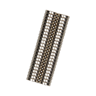 Mack 1076871 - disques aimants néodyme 8mm*2mm (n35) - argent 50pcs | 4 pièces