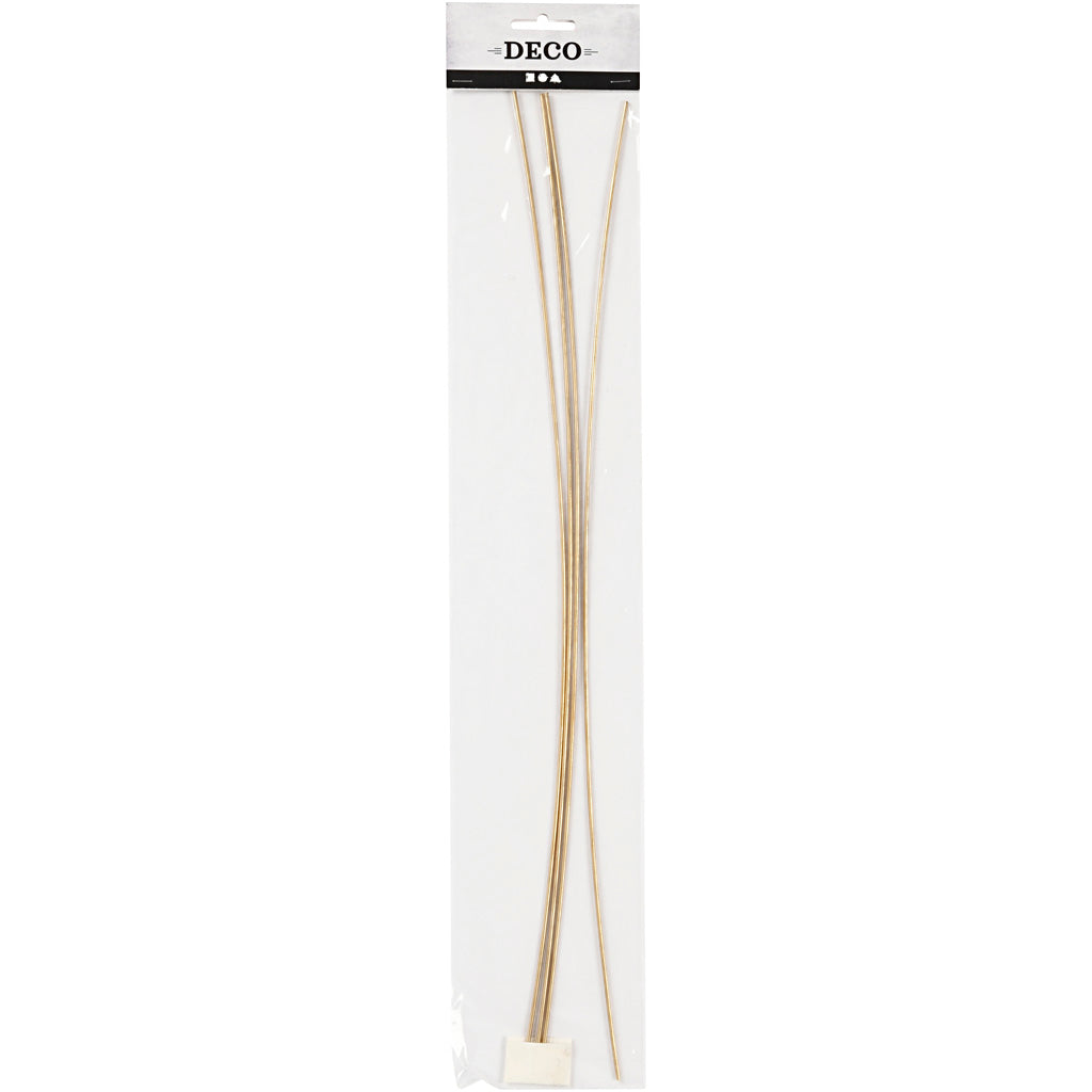 Bâton métallique Creativ company, l: 45 cm, d 2 mm, coloris bronze, 5 pièces 1 boîte