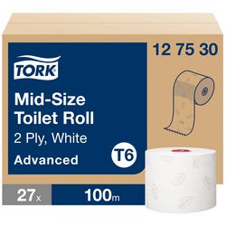 Papier toilette Tork T6 advanced 2 couches blanc