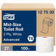 Papier toilette Tork T6 advanced 2 couches blanc