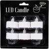 Creativ company Bougie chauffe-plat LED, h : 35 mm, d 38 mm, 6 pièces 1 boîte