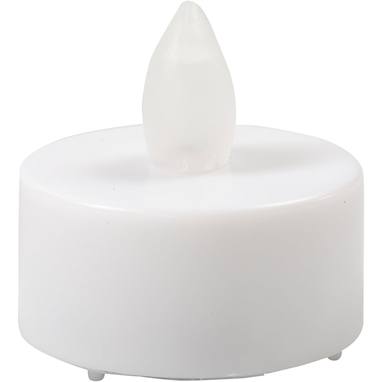 Creativ company Bougies chauffe-plat LED, h : 35 mm, d 38 mm, blanc, 24 pièces 1 boîte