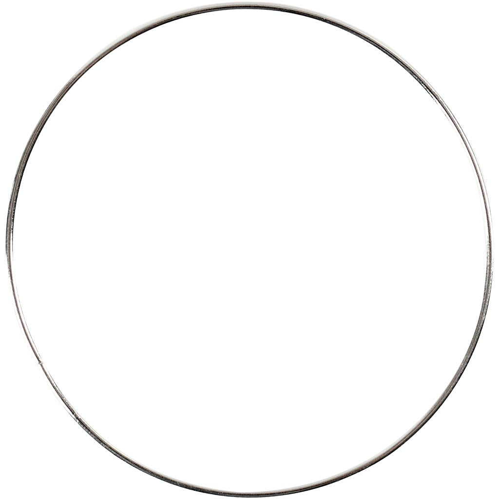 Creativ company anneau en fil métallique, d 7 cm, épaisseur 1,5 mm, argent, 10 pièces 1 boîte