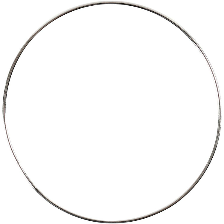 Creativ company anneau en fil métallique, d 7 cm, épaisseur 1,5 mm, argent, 10 pièces 1 boîte
