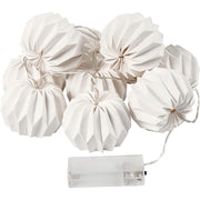 Creativ company Guirlande lumineuse LED avec abat-jour, ronde, h : 55 mm, l : 100 cm, d 75 mm, blanc, 1 pièce - afbeelding 1