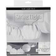 Creativ company Guirlande lumineuse LED avec abat-jour, ronde, h : 55 mm, l : 100 cm, d 75 mm, blanc, 1 pièce - afbeelding 2