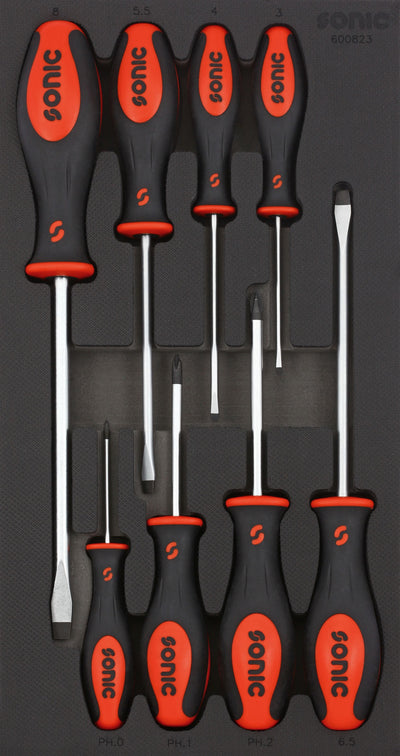 Jeu de tournevis Sonic Tool ph + plat 8 pièces. SF 1 3