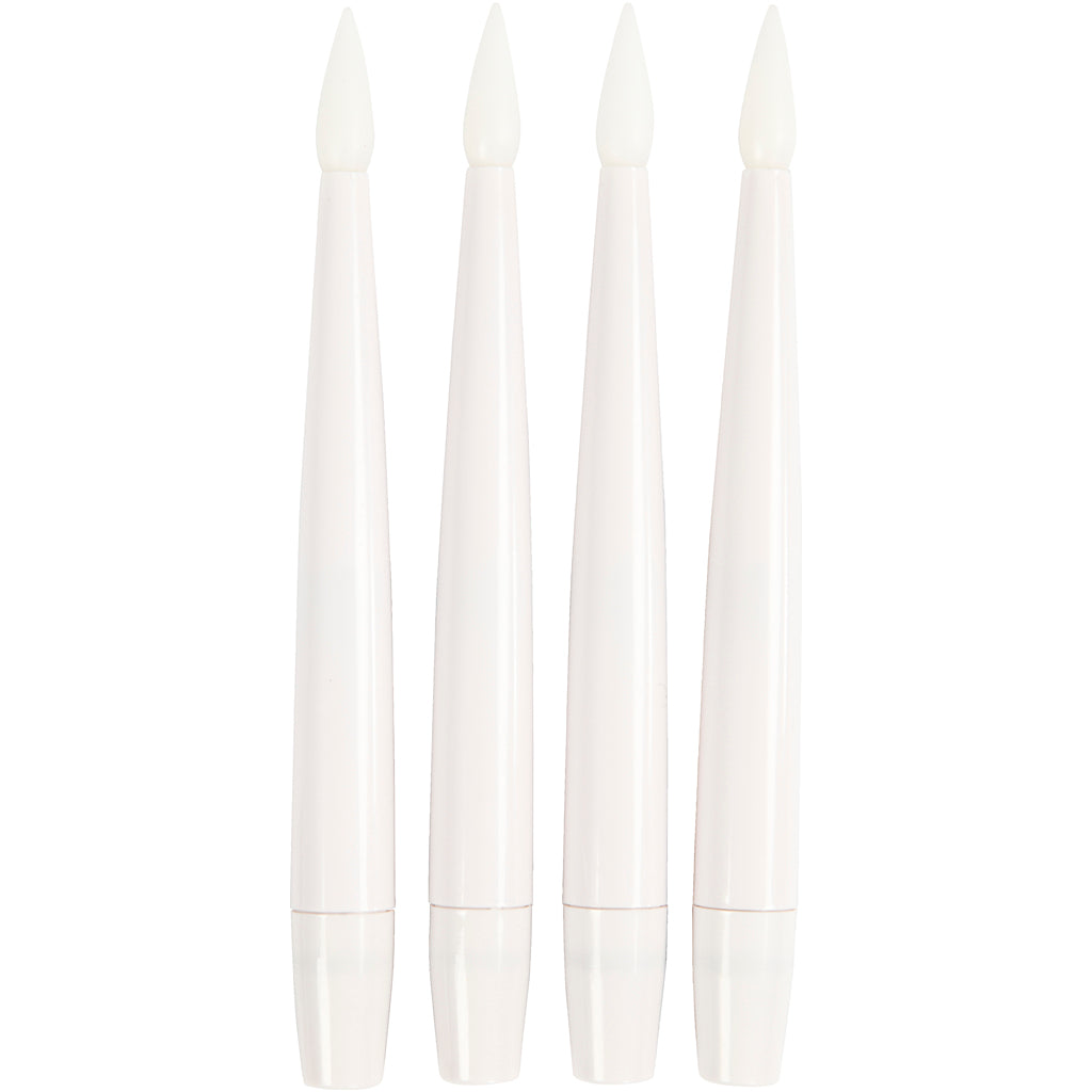 Creativ company Guirlandes lumineuses pour sapin de Noël à LED, h : 15,5 cm, d 14 mm, 4 pièces 1 boîte