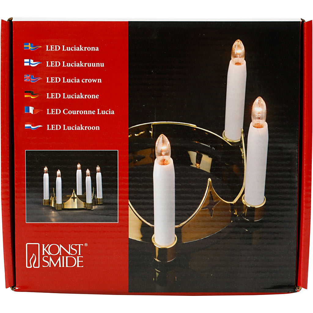 Creativ company couronne lucia, h: 14 cm, d 15-19 cm, 1 pièce