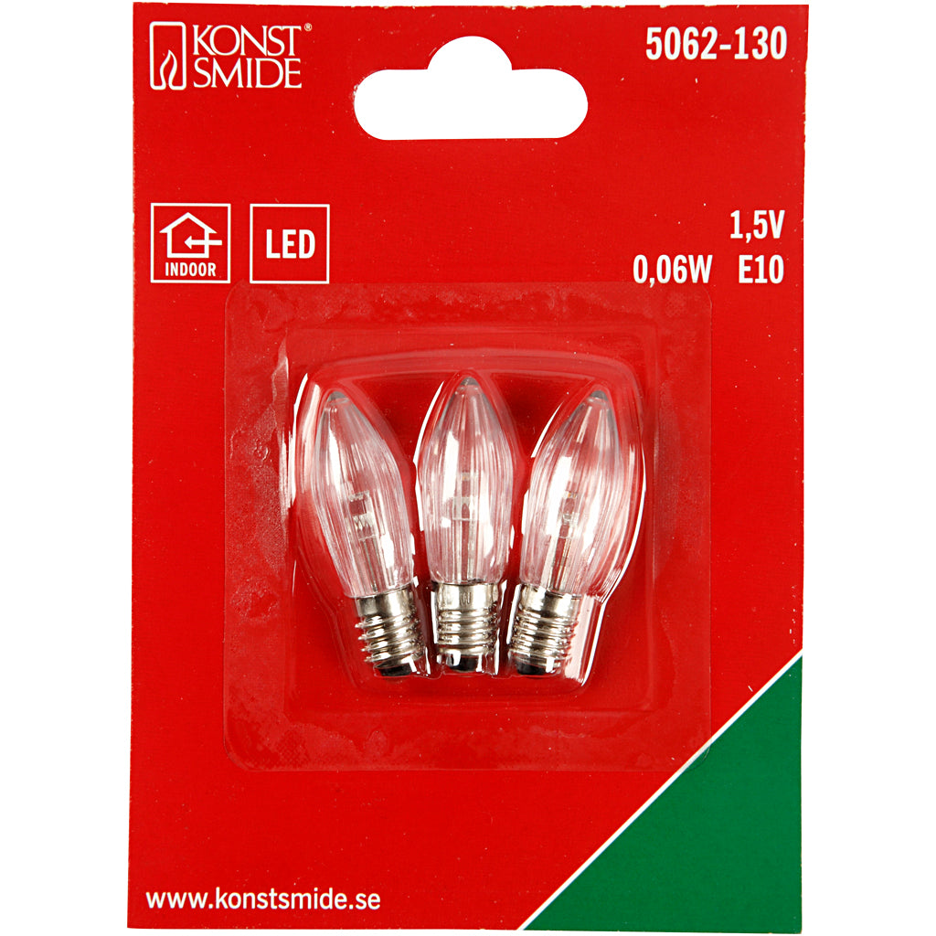 Lampes LED Creativ company, h : 45 mm, d 15 mm, 3 pièces 1 boîte