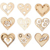 Creativ company décoration en bois, amour, taille 28 mm, 45 pièces, 1 boîte