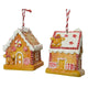 Decoris Pendentif Noël maison de bonbons polyrésine h7,5cm