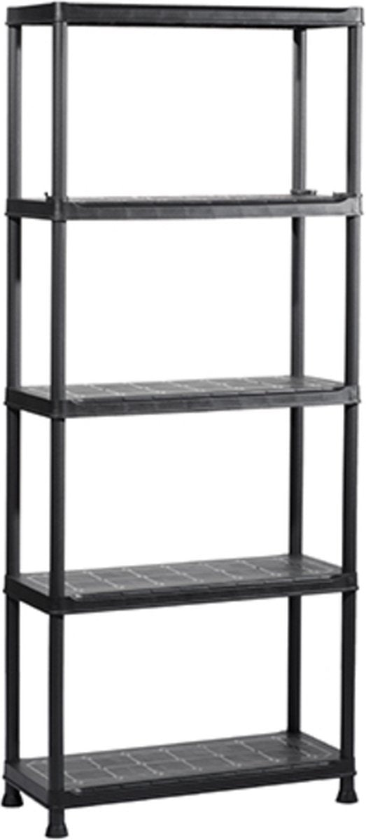 Etagère en plastique Keter - support de rangement - 75x32x176cm - noir