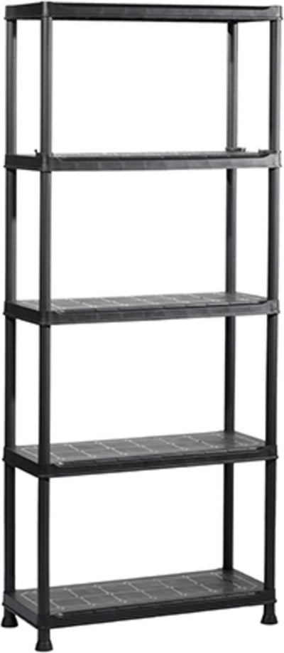 Etagère en plastique Keter - support de rangement - 75x32x176cm - noir