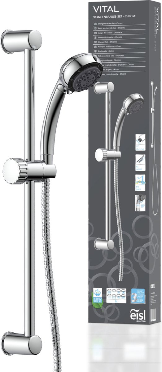 Ensemble de barre de douche Eisl vital - chrome