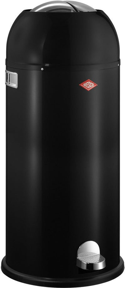 Wesco kickmaster maxi poubelle | poubelle à pédale | 40 litres | métal - noir | poubelle - fabriquée en Allemagne