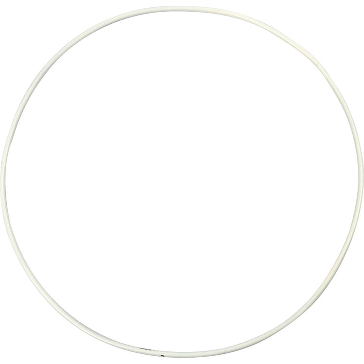 Creativ company anneau en fil métallique, d 20 cm, épaisseur 3 mm, blanc, 5 pièces 1 boîte