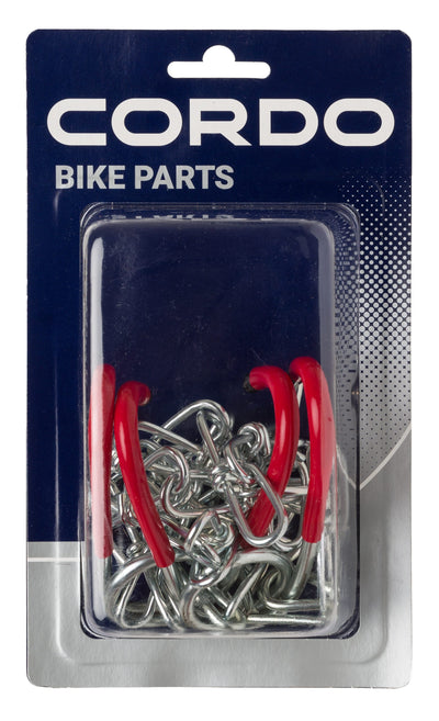 Chaîne à crochets suspendus Ngk cordo rouge argent