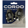 Cordo kit d'éclairage de vélo mini-sangle LED batterie noir