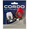 Kit d'éclairage vélo Cordo mini-sangle LED batterie blanc rouge