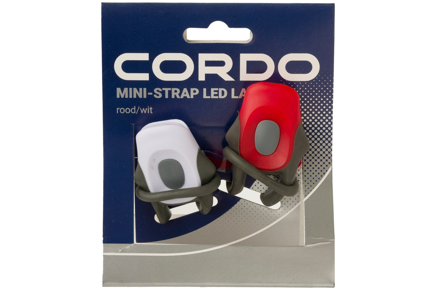 Kit d'éclairage vélo Cordo mini-sangle LED batterie blanc rouge