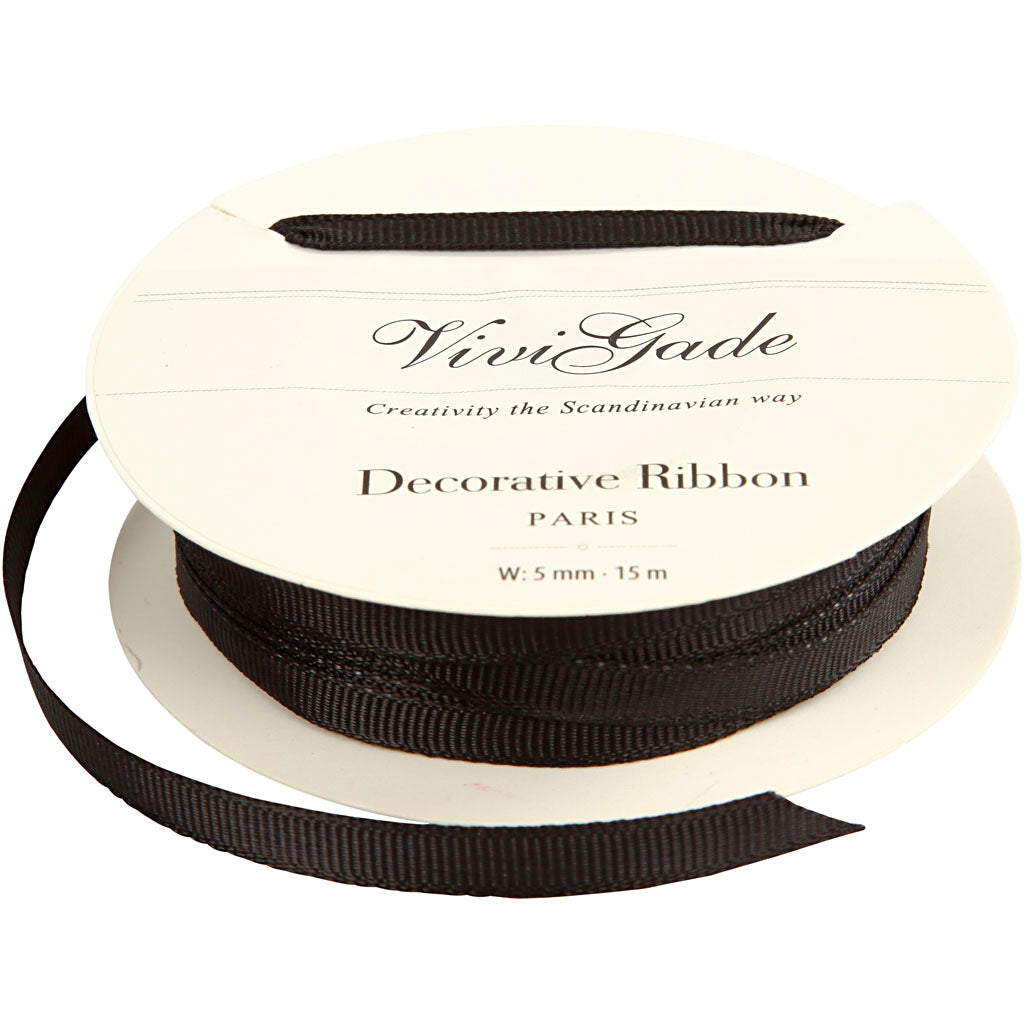 Décoration de la compagnie Creativ Lint Black, 15m