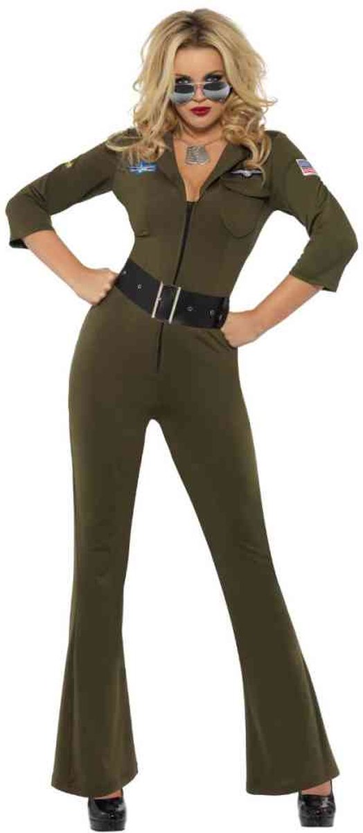Vegaoo Costume de pilote Hottie Top Gun™ pour femme - Déguisement - Moyen