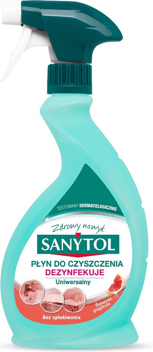 Sanytol spray multifonctionnel au parfum pamplemousse et citronnelle 500ml