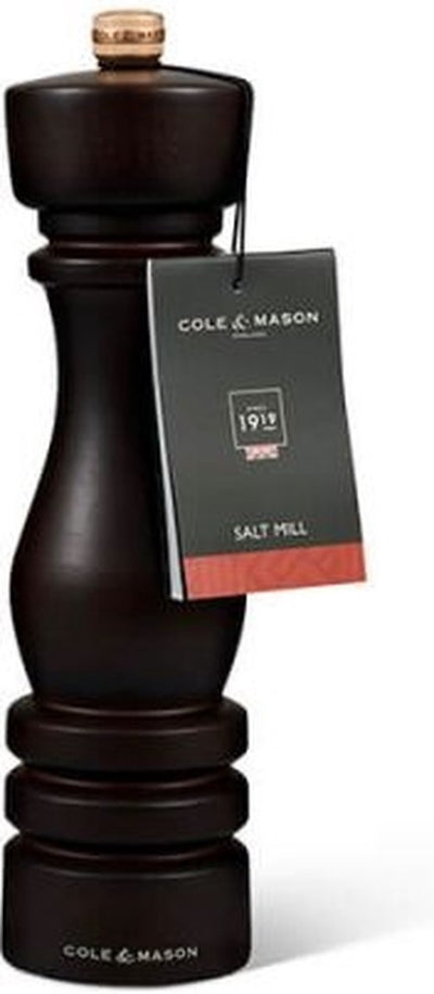 Cole mason - moulin à sel en bois chocolat london 22 cm