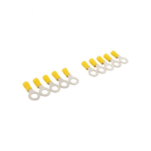 Cosse de câble Oeillet JAUNE, 10 pcs.