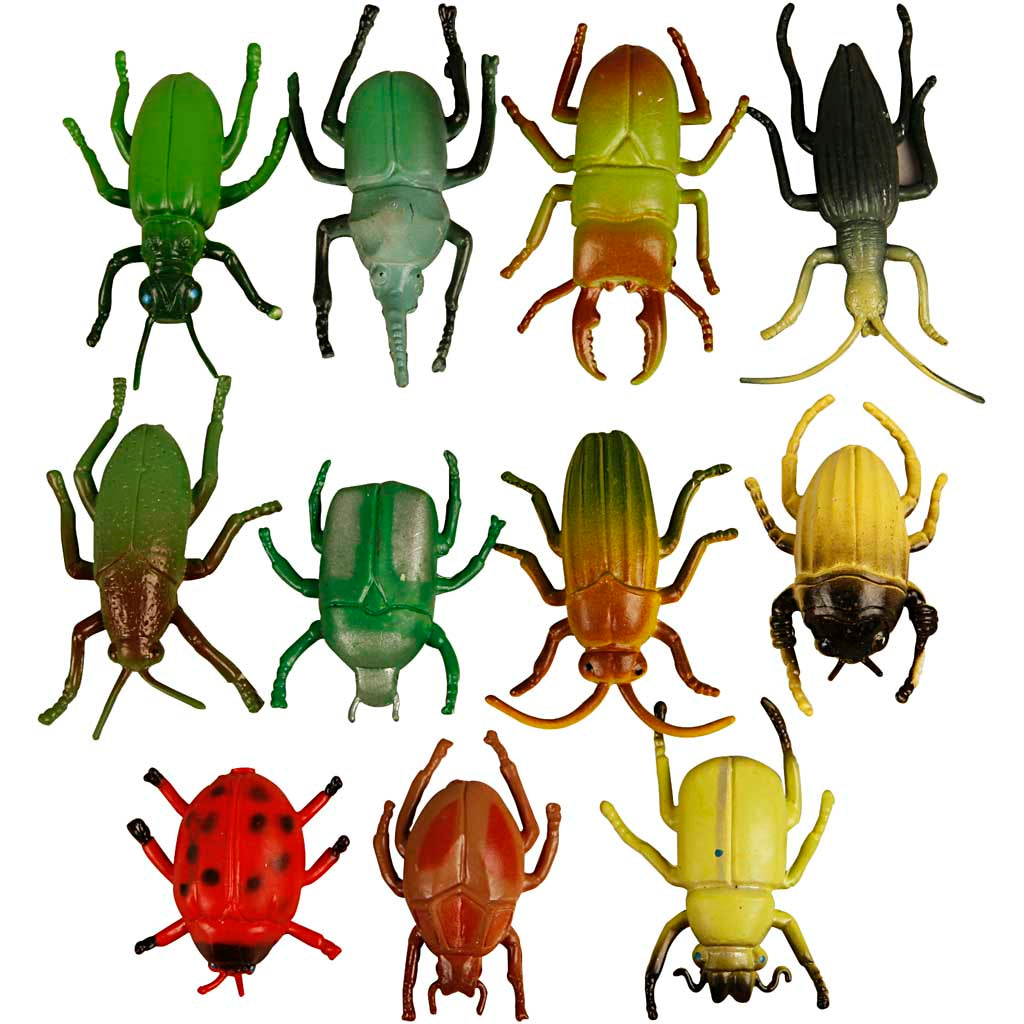 Insectes Creativ company, taille 5 cm, 60 pièces, 1 boîte