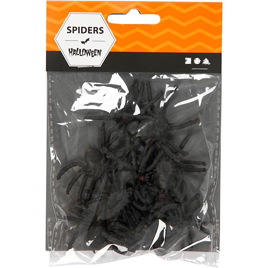 Araignées Creativ company, taille 4 cm, 10 pièces, 1 boîte