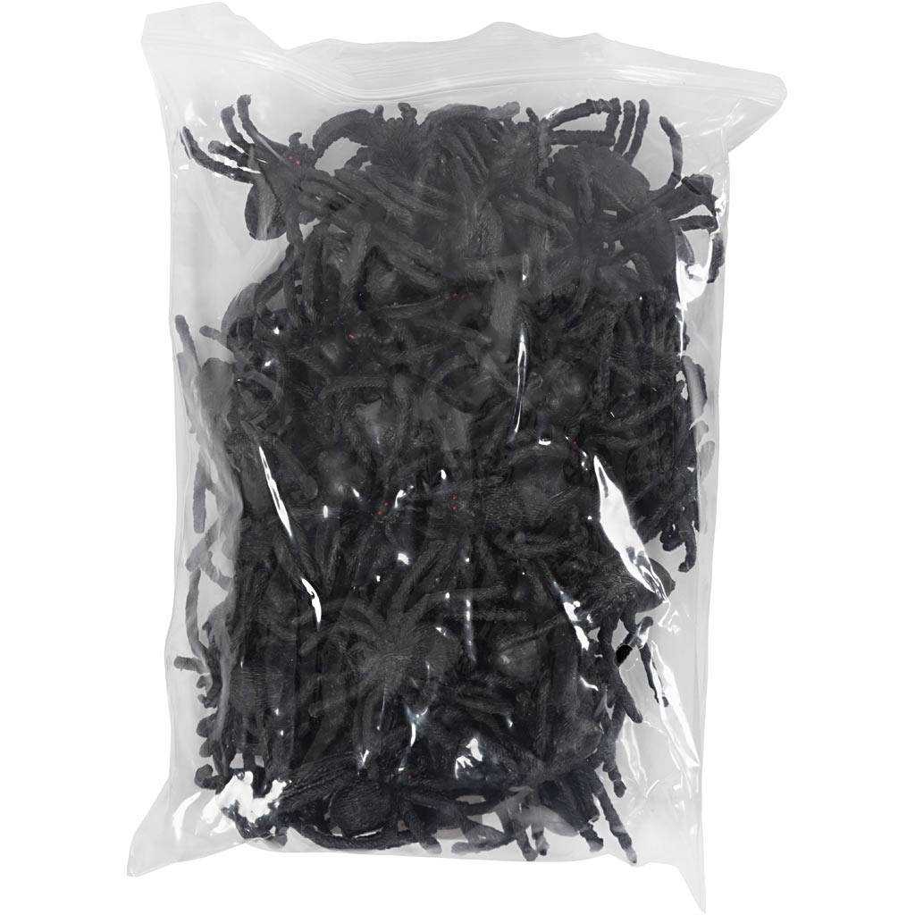 Araignées Creativ company, taille 4 cm, 60 pièces, 1 boîte