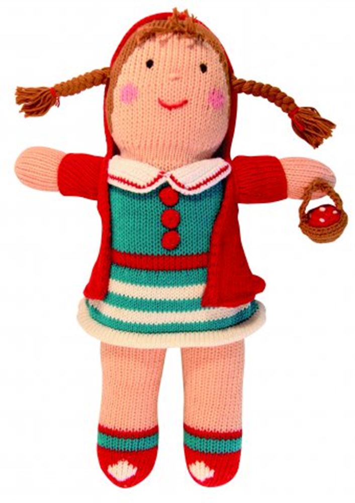 Peluche poupée tricotée Le Petit Chaperon Rouge 36 cm