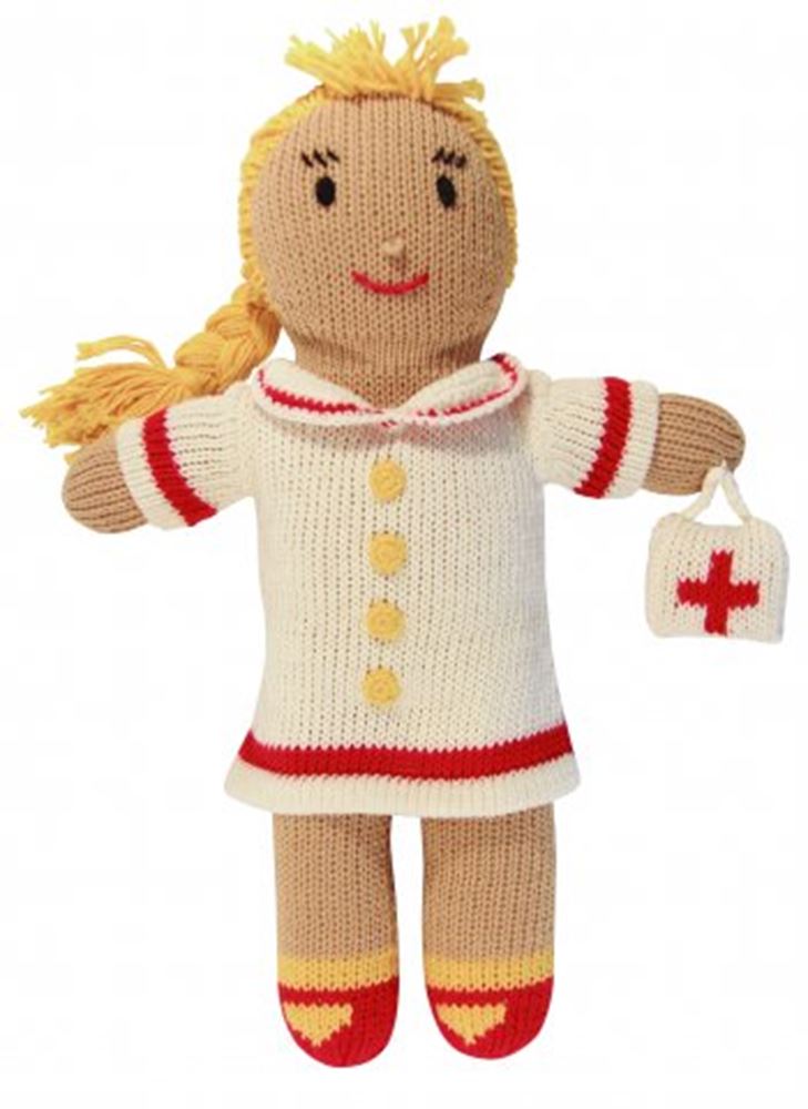 Peluche tricotée soeur Nancy env. 36 cm