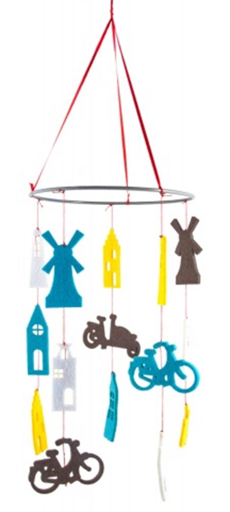 Maison de canal mobile en feutre agrumes env. 55 cm