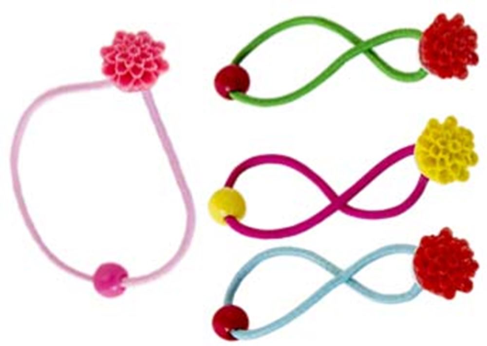Accès : élastique cheveux fleurs funky (5 s