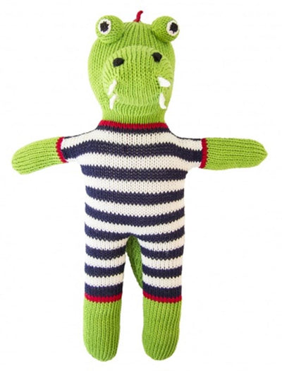 Peluche crocodile tricoté Sam 36 cm