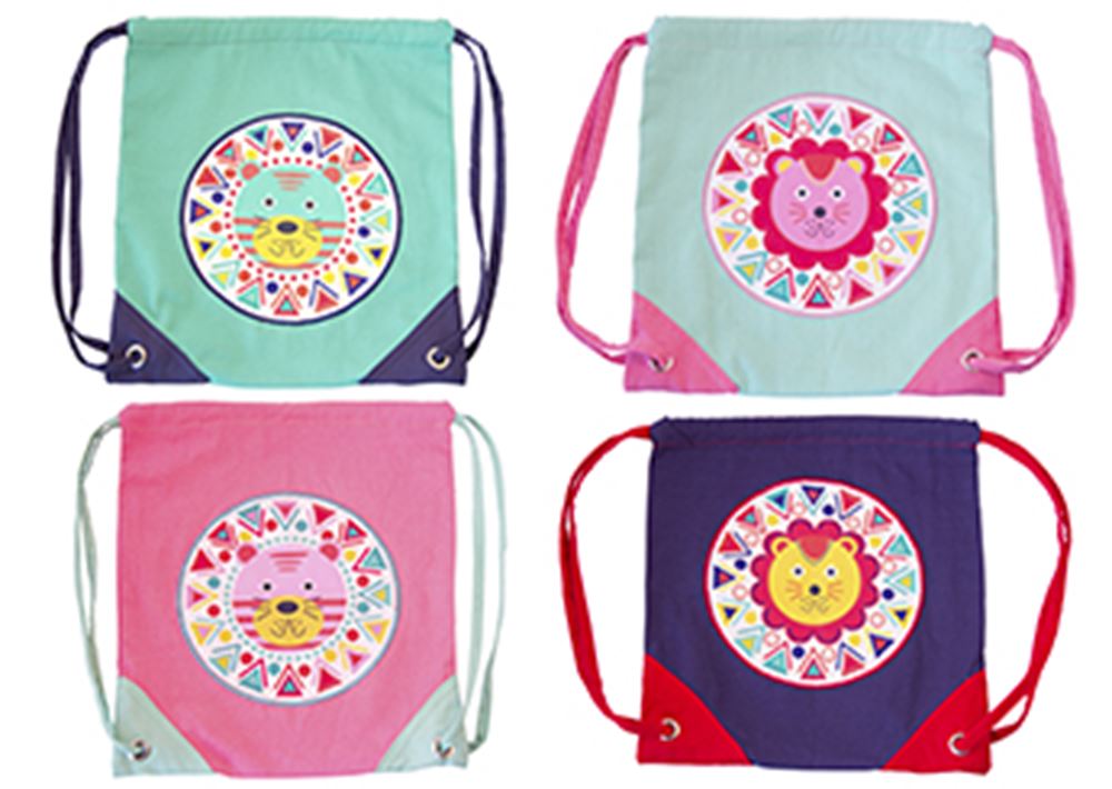 Sac de sport avec doublure animaux sauvages 4 culs
