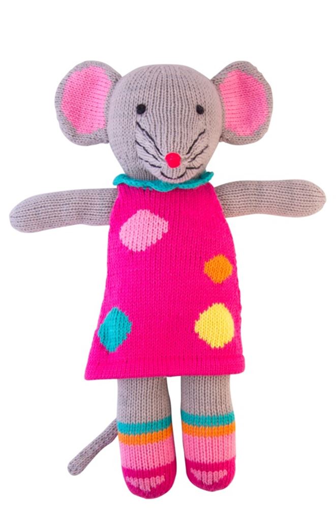 Peluche souris tricotée Pippa 36 cm