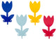 Patère en métal tulipe cul (4 pcs)