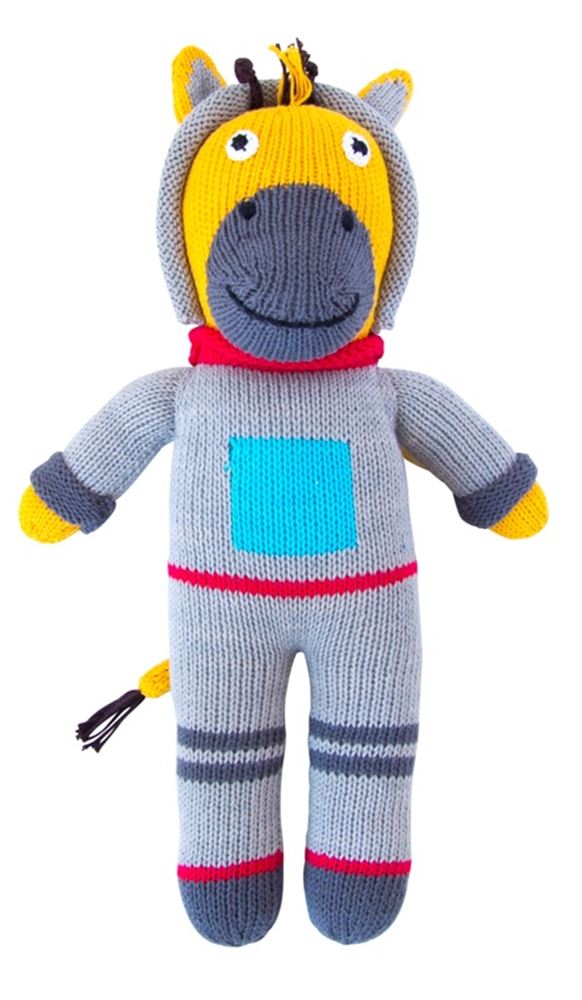Peluche tricotée girafe spaceman 36 cm (2