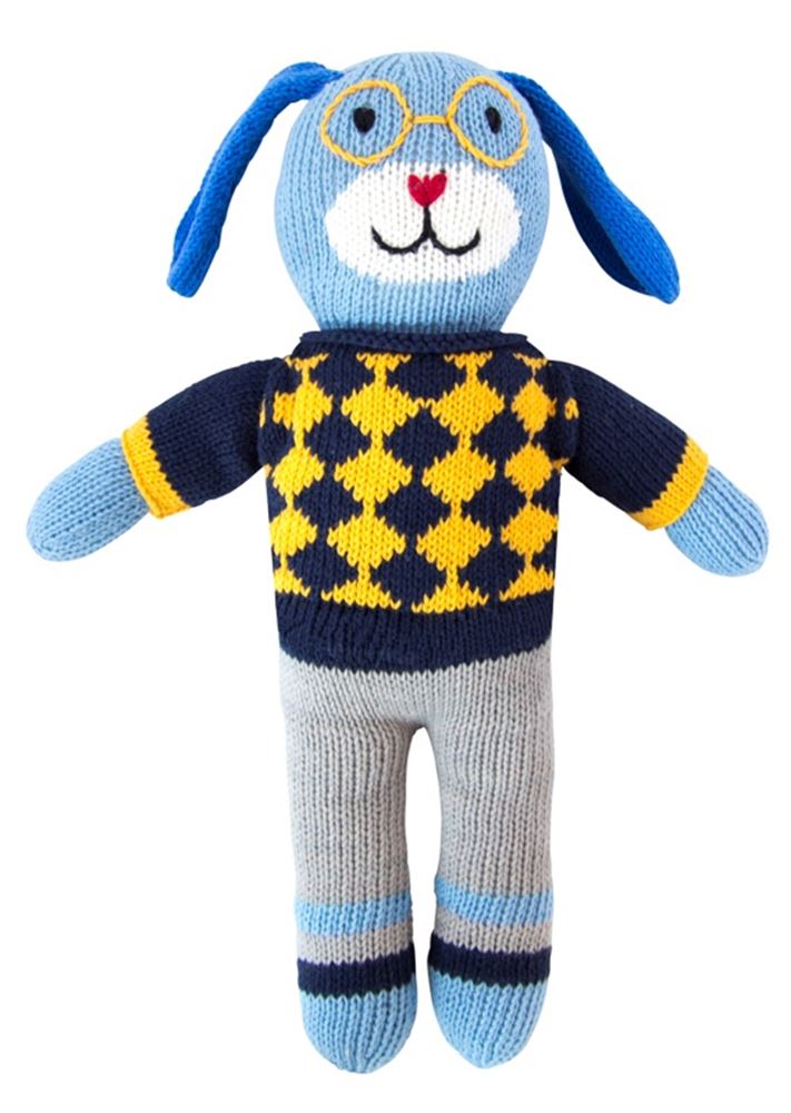 Peluche chien tricoté Milo 36 cm