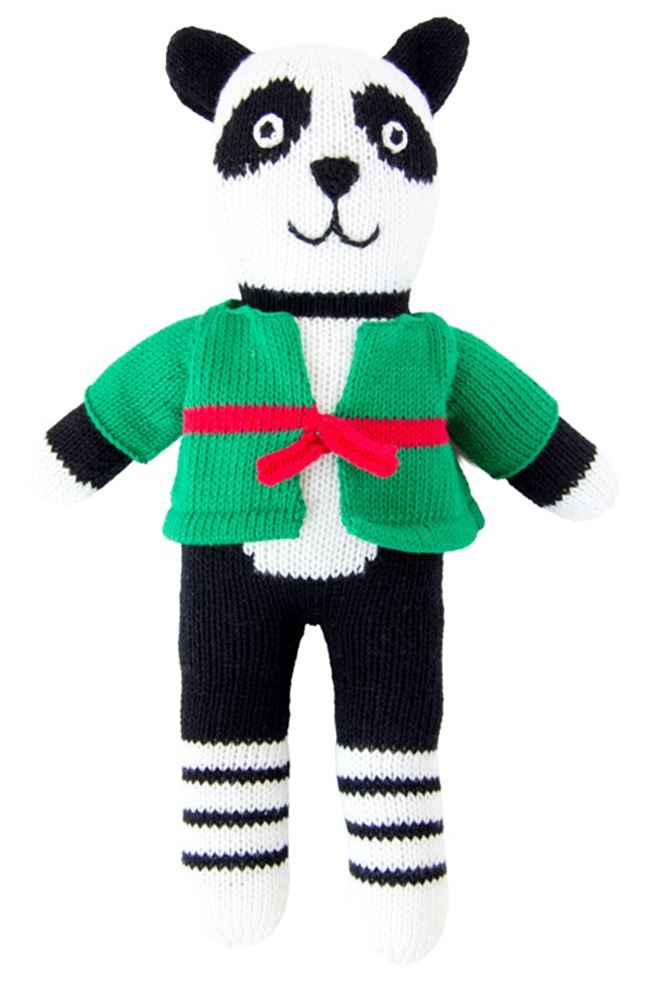 Peluche panda fu tricoté 36 cm
