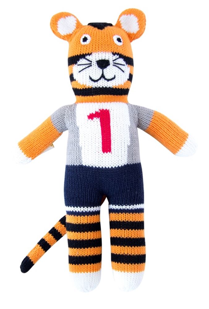 Doudou tricoté bec de tigre 36 cm