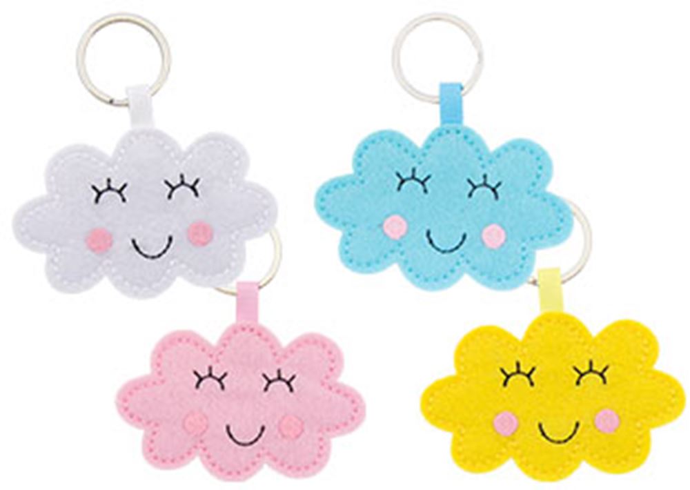 Accès : porte-clés nuage 4 cul (24 pcs)
