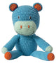Peluche hippopotame au crochet bleu. 3+