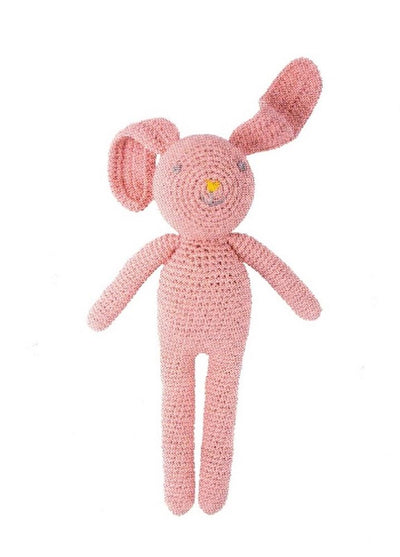 Peluche lapin au crochet rose (3 pcs) 3+